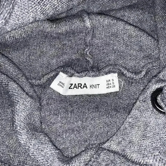 ZARA - WOMEN’S KNIT CROP HOODIE WITH BLING HOODIE STRAPS - SIZE SMALL - Picture 10 of 11